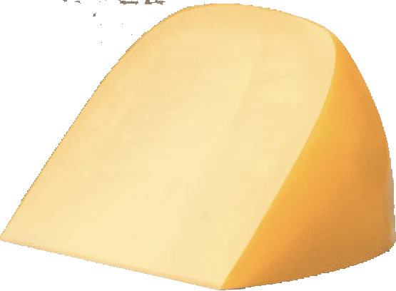 A wedge of gouda